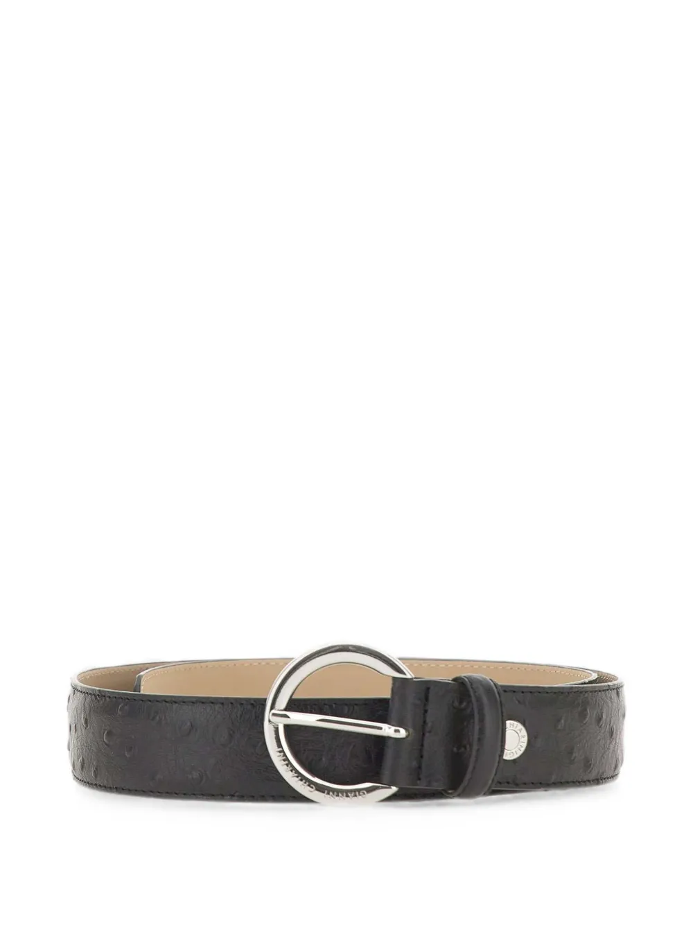 GIANNI CHIARINI ostrich-effect padded belt - Nero