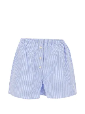 Sporty & Rich ストライプ ショートパンツ | ブルー | FARFETCH JP