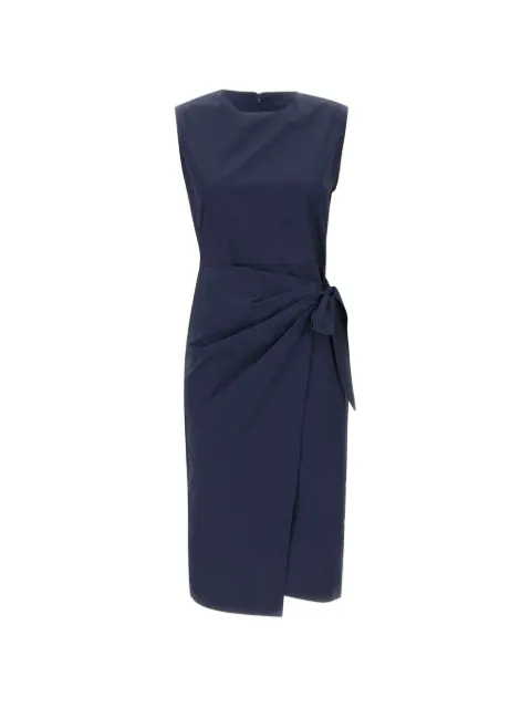kaos knotted wrap-style midi dress