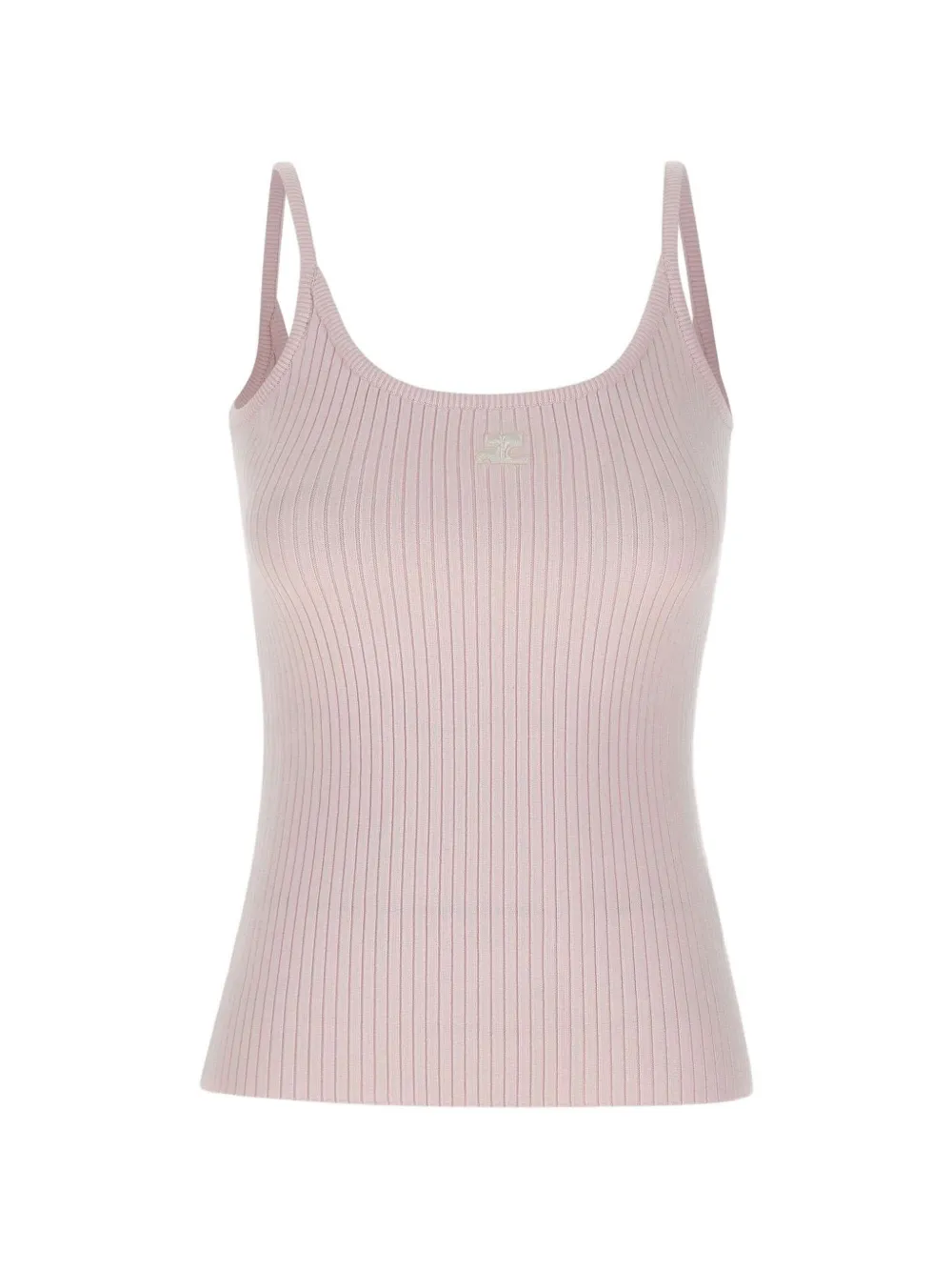Courrèges Reedition ribbed-knit top - Rosa