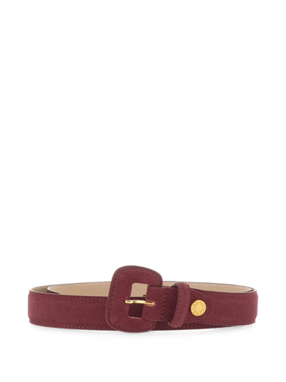 GIANNI CHIARINI suede buckle belt - Rosso