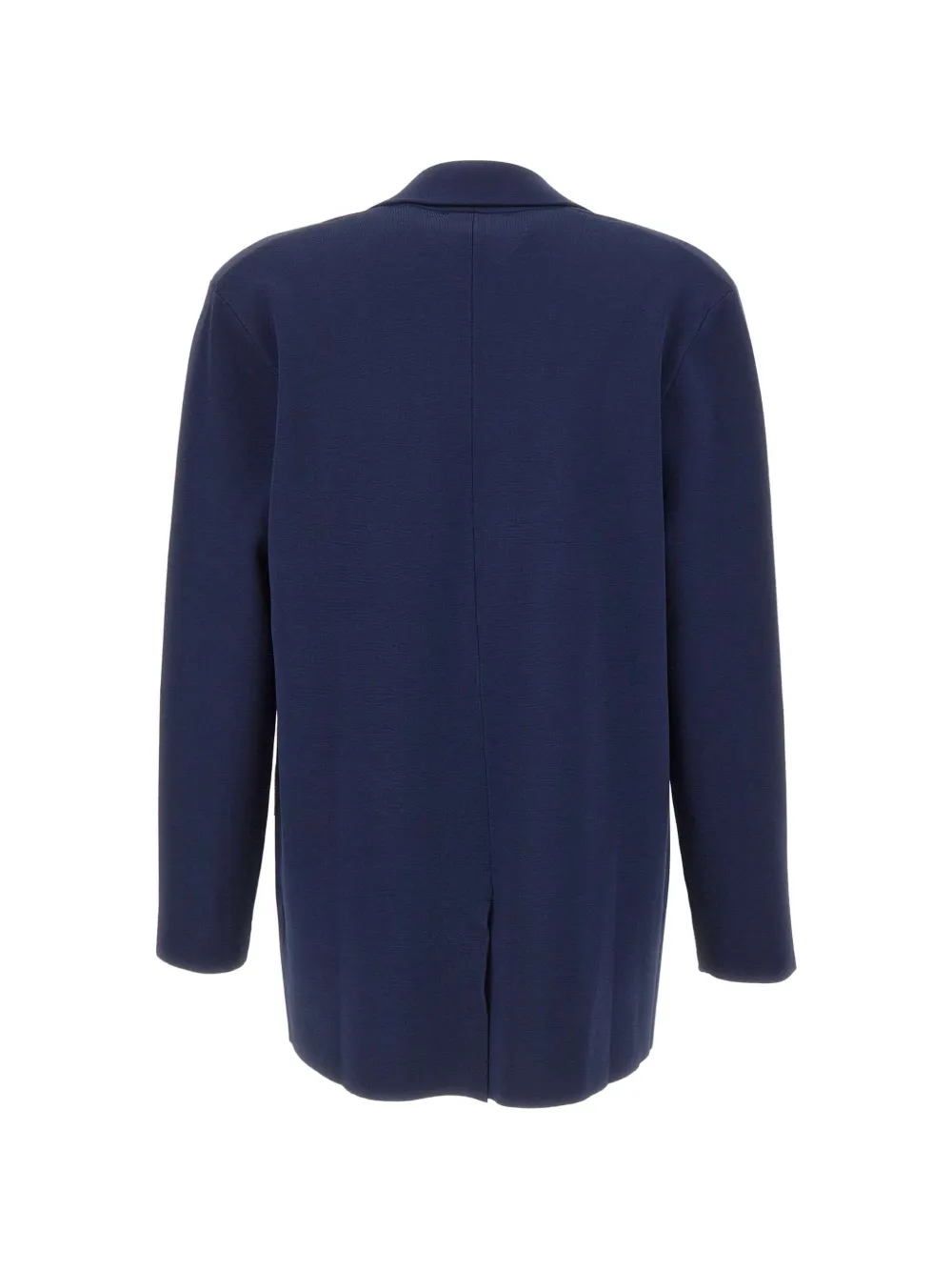 Kangra Mantel met enkele rij knopen en stiksel Blauw