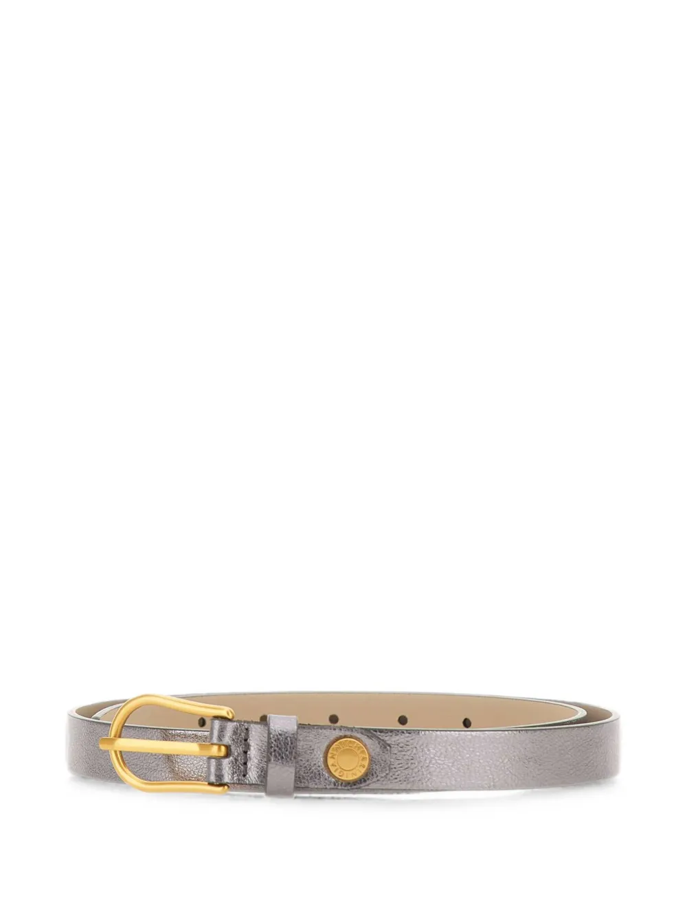 GIANNI CHIARINI logo-buckle leather belt - Argento