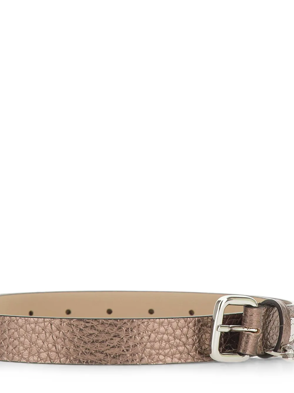 GIANNI CHIARINI Leren riem met maxi-print Bruin