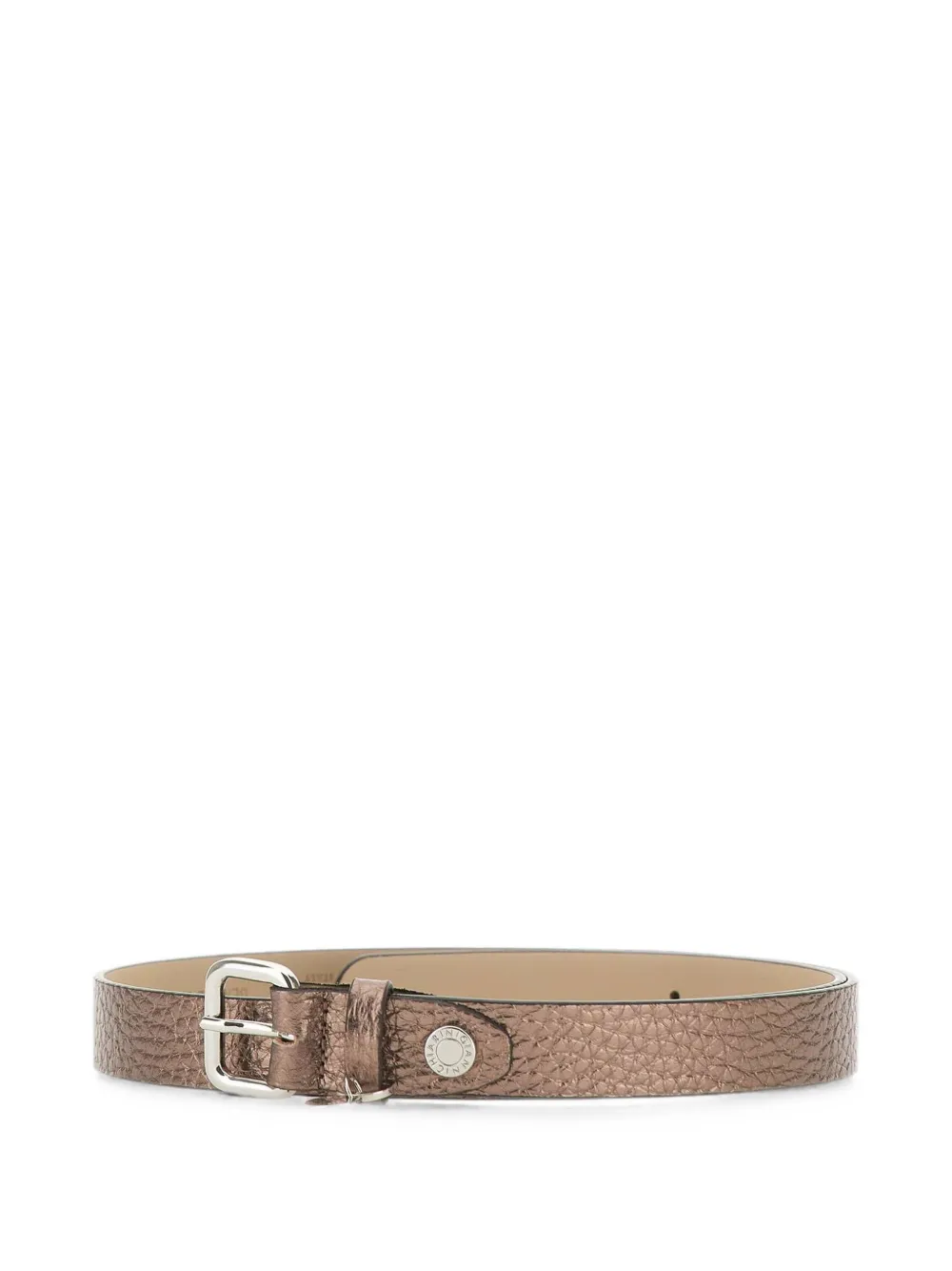 GIANNI CHIARINI Leren riem met maxi-print Bruin