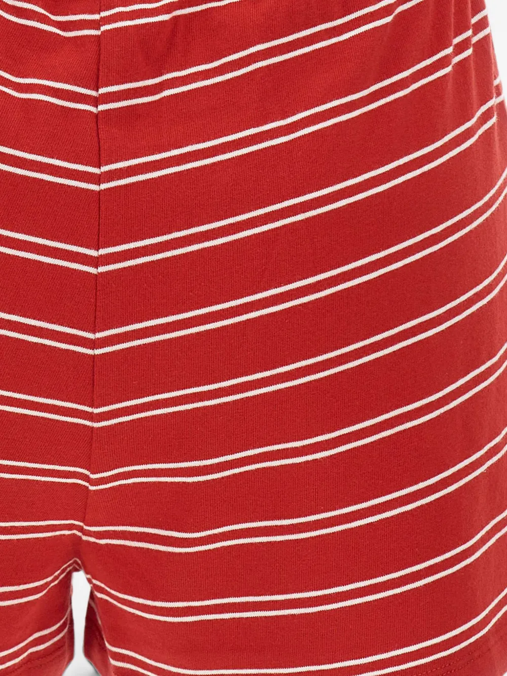 Sporty & Rich striped embroidered-logo shorts - Rosso