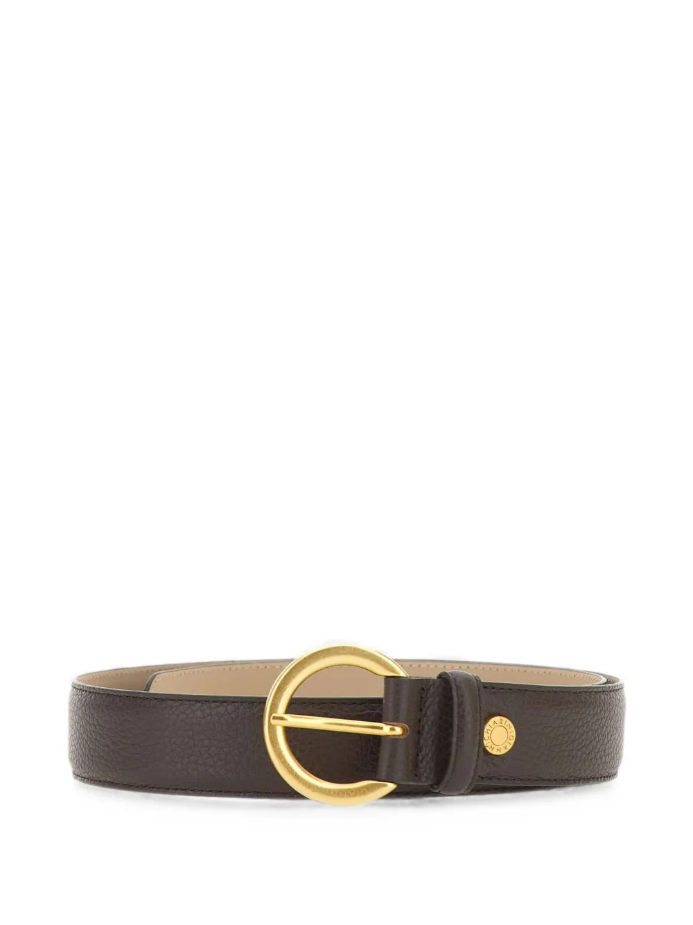 GIANNI CHIARINI hammered-calf leather padded belt - Marrone