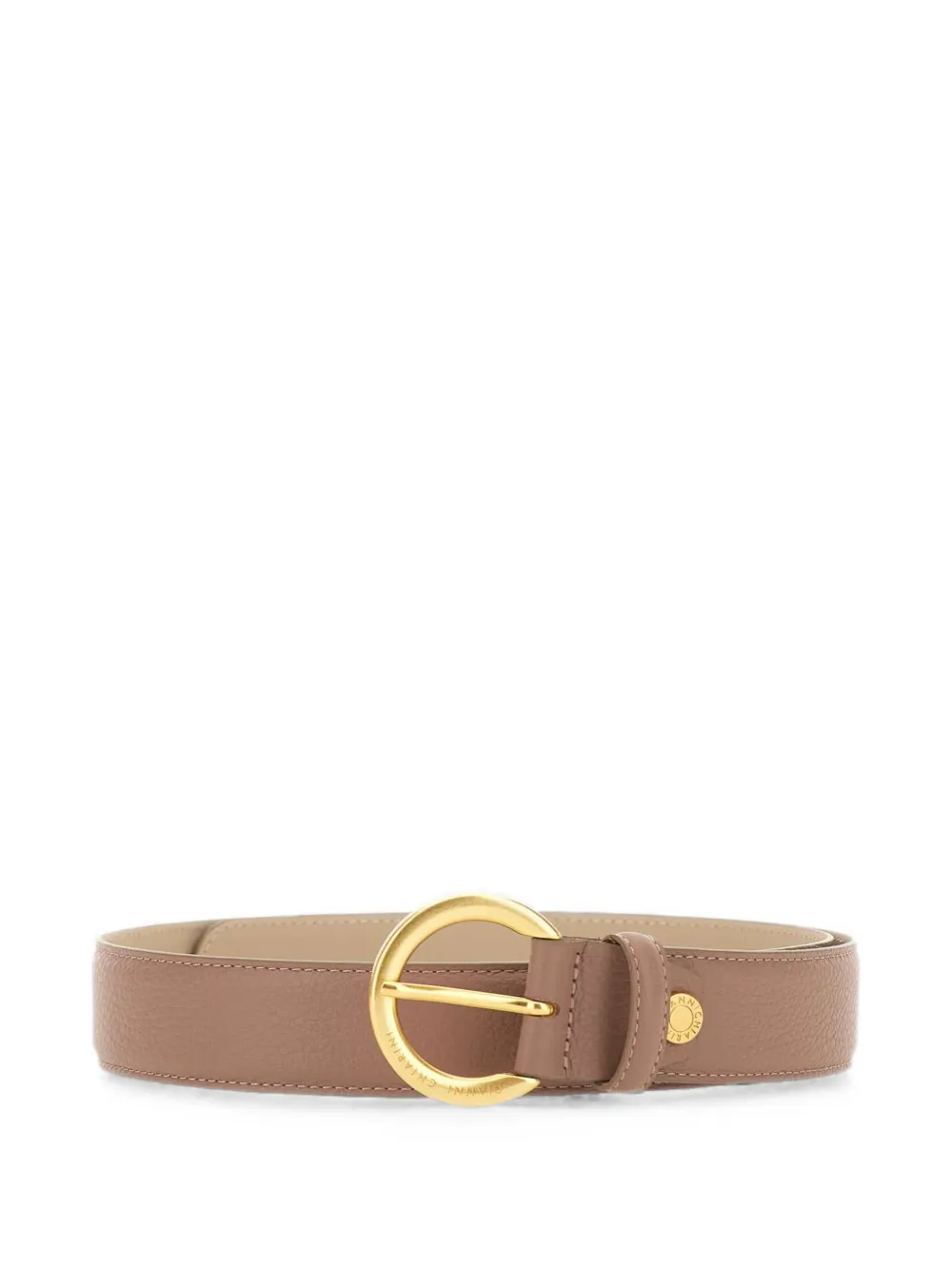 GIANNI CHIARINI logo-engraved leather belt - Toni neutri