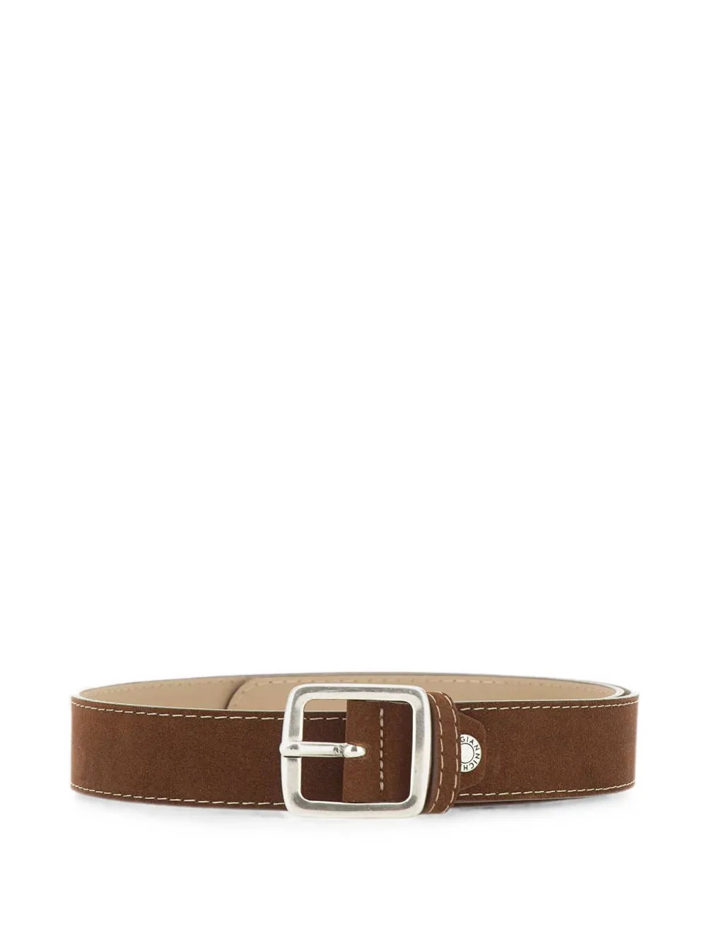 GIANNI CHIARINI contrast-stitch suede belt - Marrone