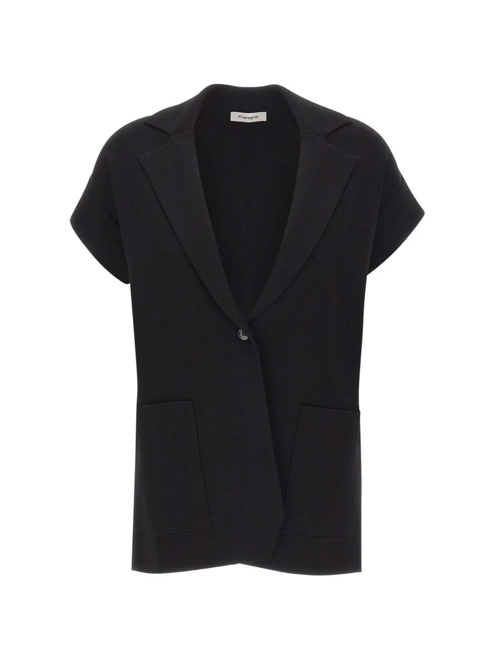 Kangra short-sleeve knitted blazer - Nero