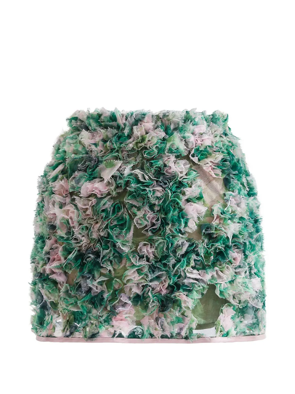 Tulleen Zinnia top en mini-rok met textuur Groen