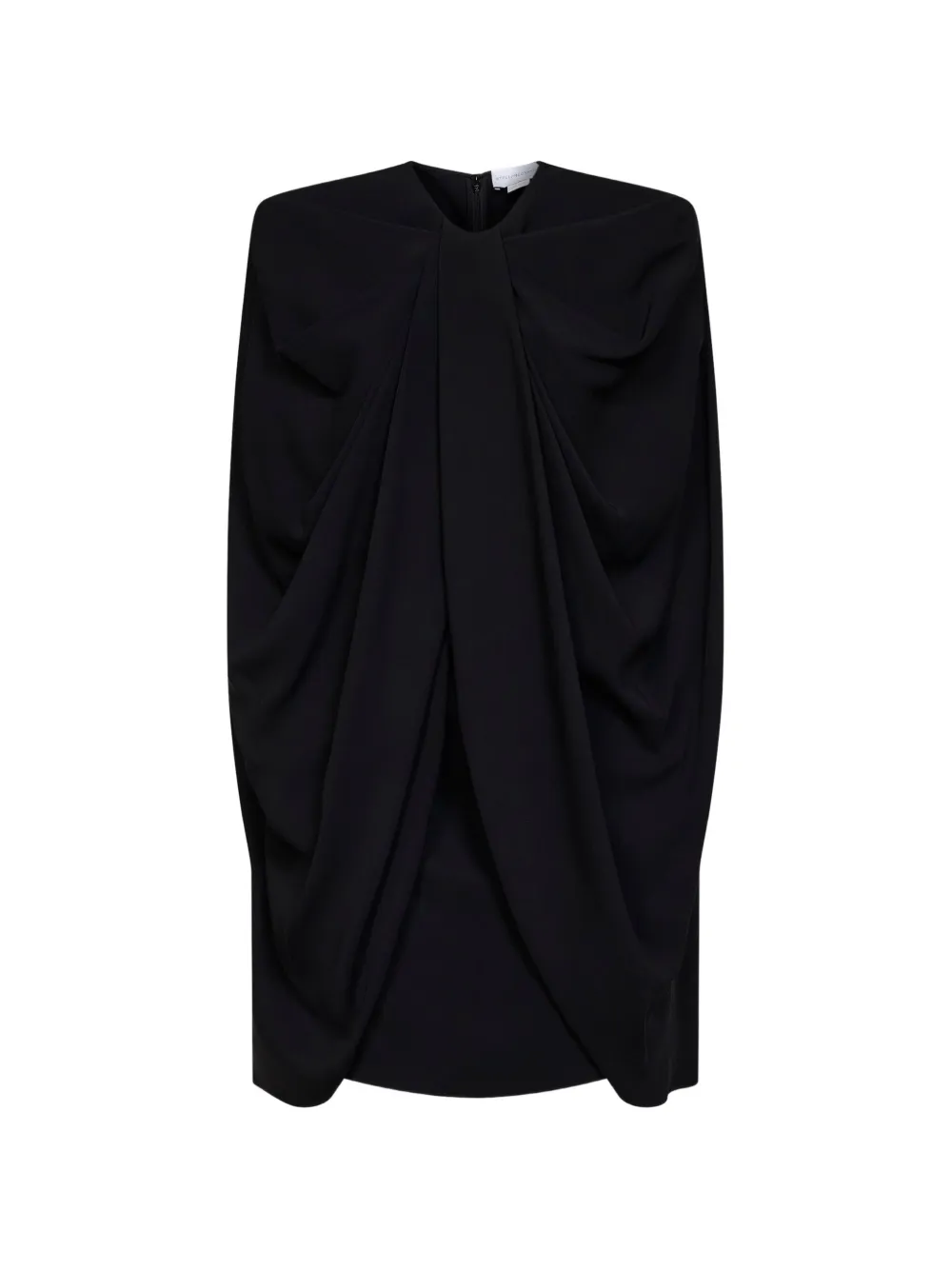 Stella McCartney cape-style pleated mini dress - Nero