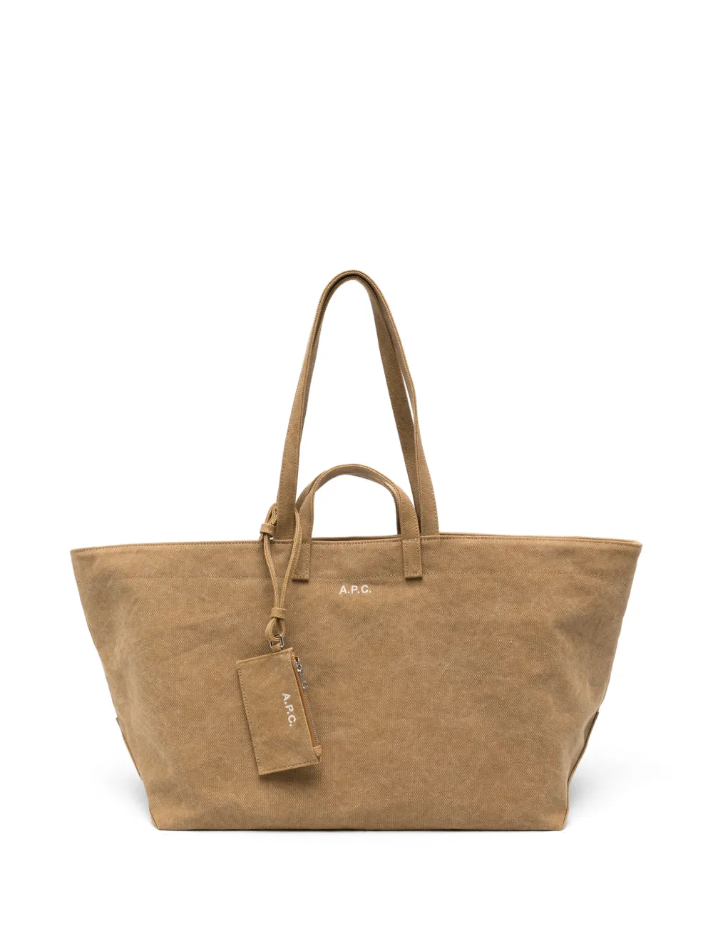 A.P.C. Drummer logo-print canvas tote bag - Toni neutri