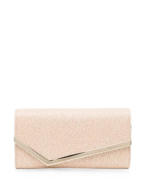 Jimmy Choo glitter-detail envelope clutch bag