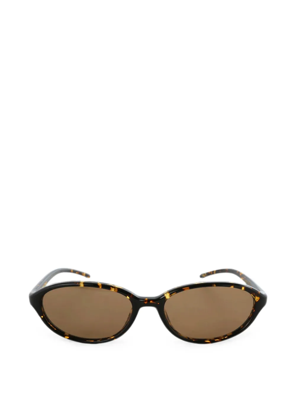 Chimi Ellipse Tortoiseshell-effect Oval-frame Sunglasses In Brown