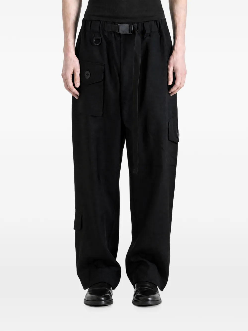 Y-3 Cargo broek met ceintuur Zwart