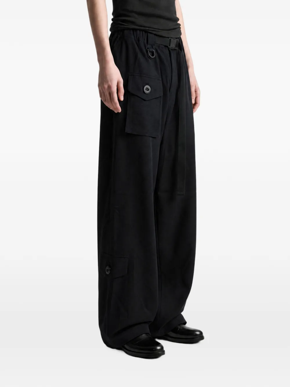 Y-3 Cargo broek met ceintuur Zwart