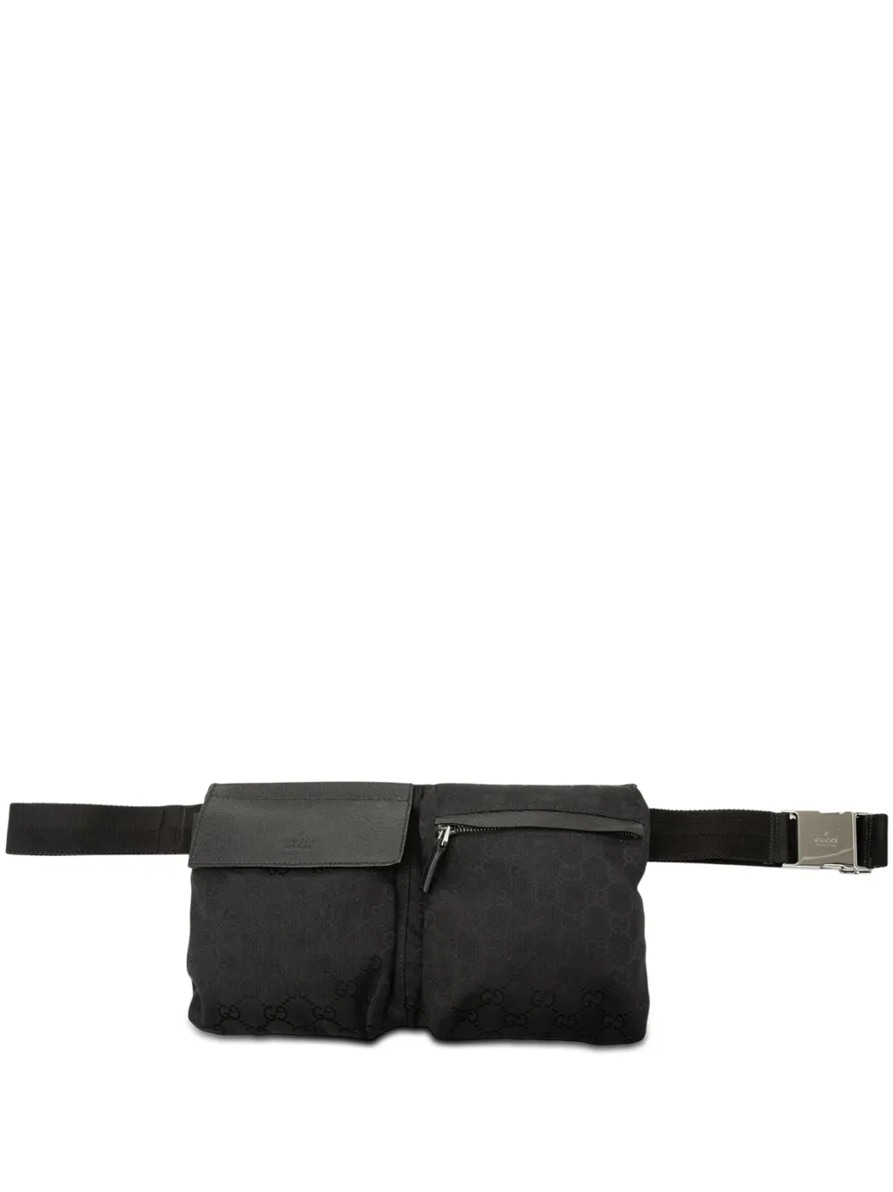 Gucci Pre-Owned Marsupio Double Pocket in tela GG con tasche 2000-2015 - Nero