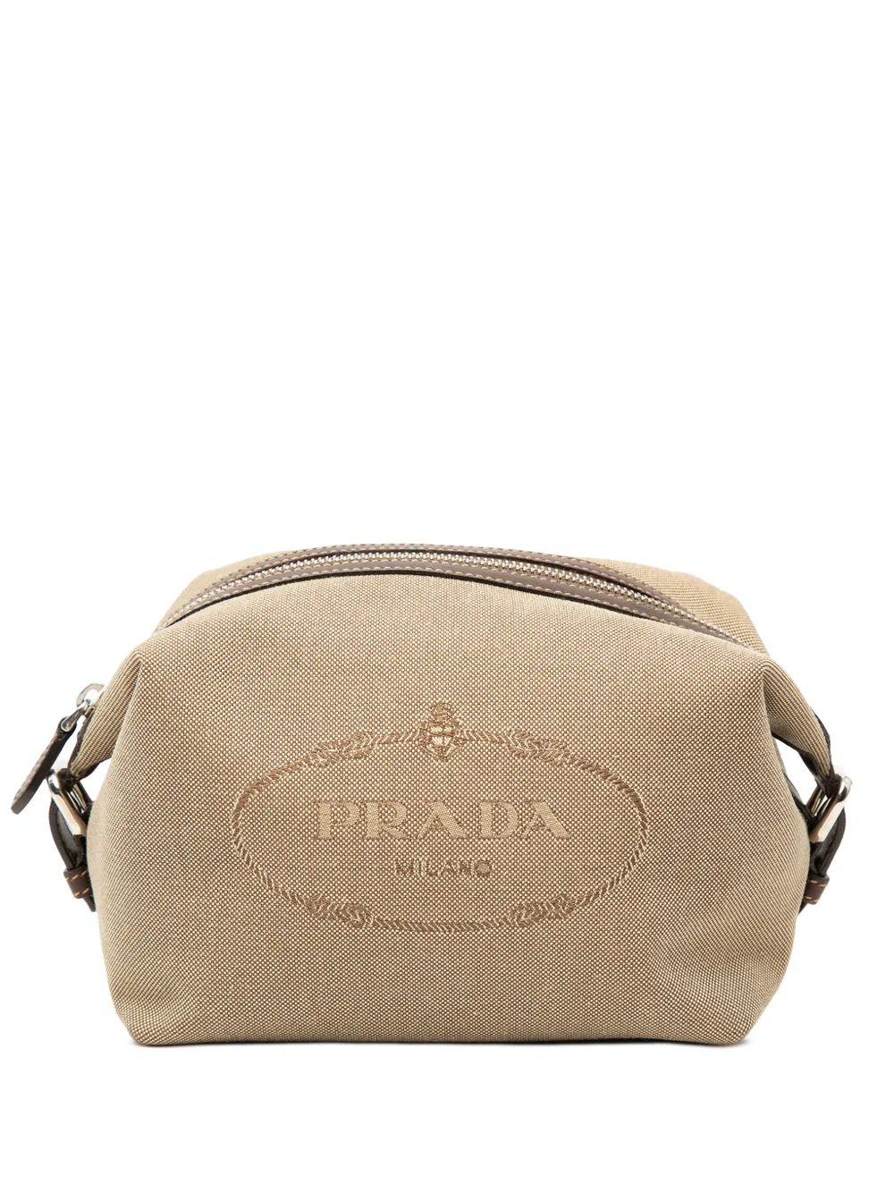 Prada Pre-Owned Pouch Canapa in tela con logo 2000-2013 - Toni neutri
