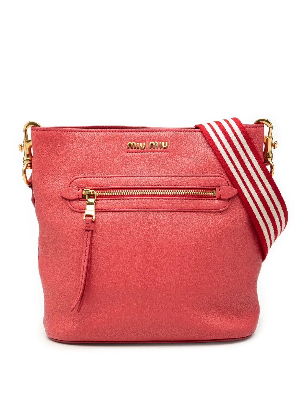 Miu Miu Pre-Owned Borsa a tracolla in pelle di capra Madras 2010-2026 - Rosa