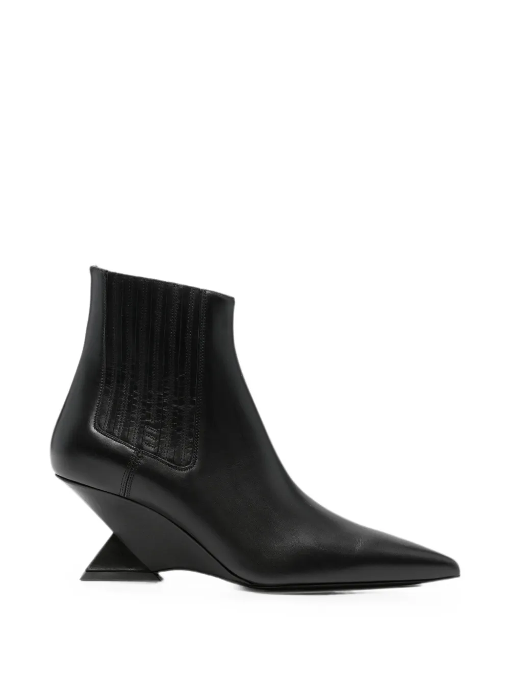 The Attico Cheope sculptural-wedge ankle boots Zwart