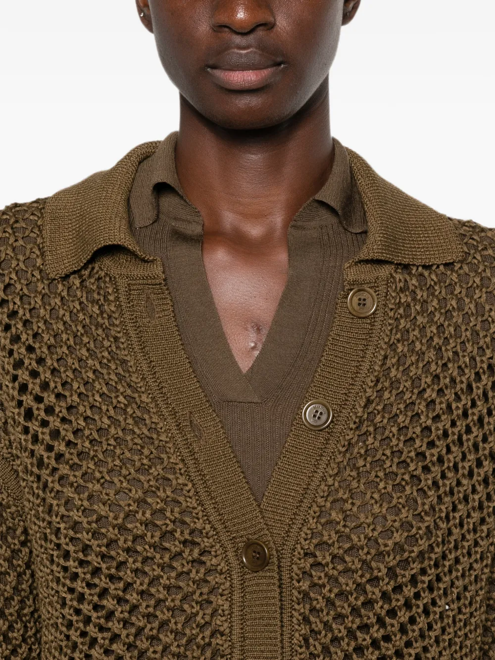 Max Mara Opengebreid vest Groen