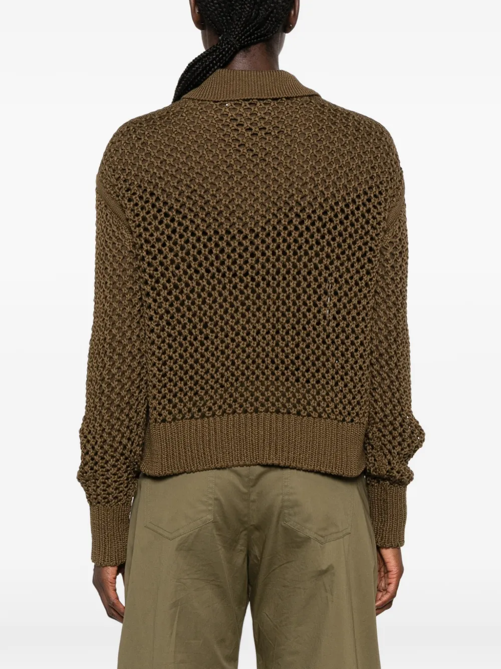 Max Mara Opengebreid vest Groen
