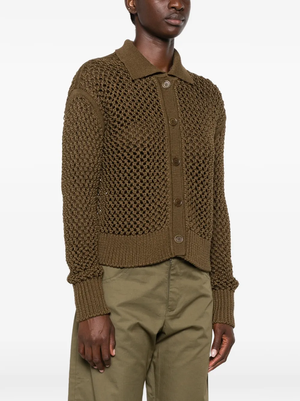 Max Mara Opengebreid vest Groen