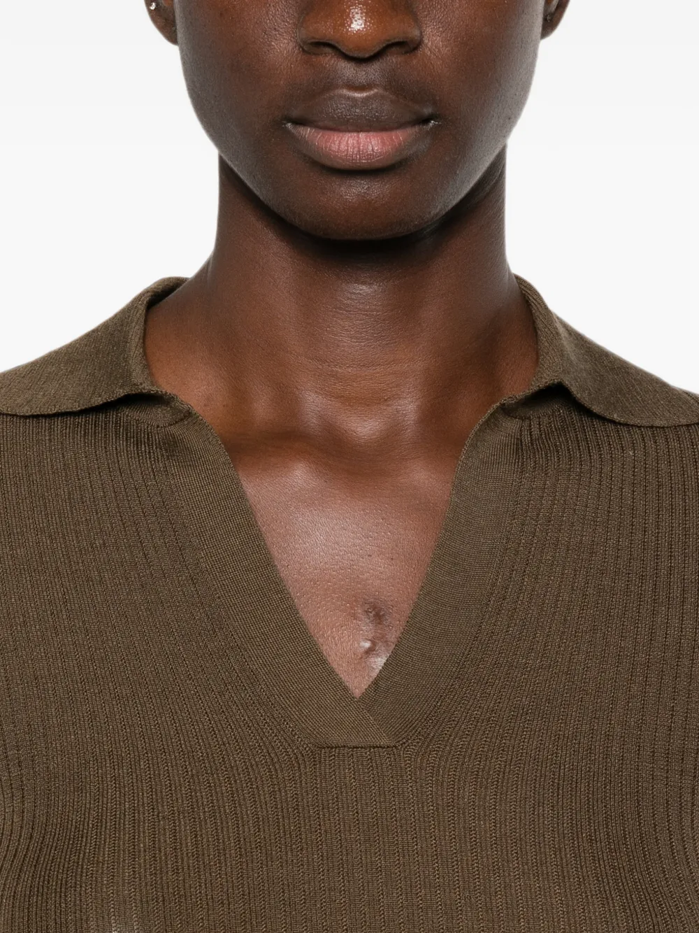 Max Mara Ribgebreide polotrui Bruin