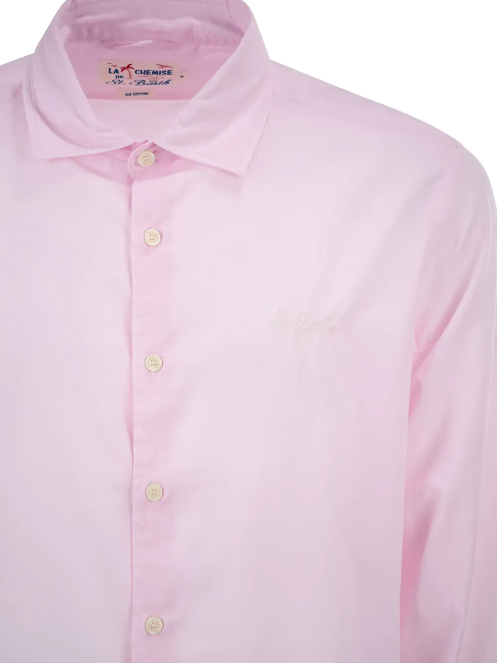 MC2 Saint Barth Chemise overhemd met geborduurd logo Roze
