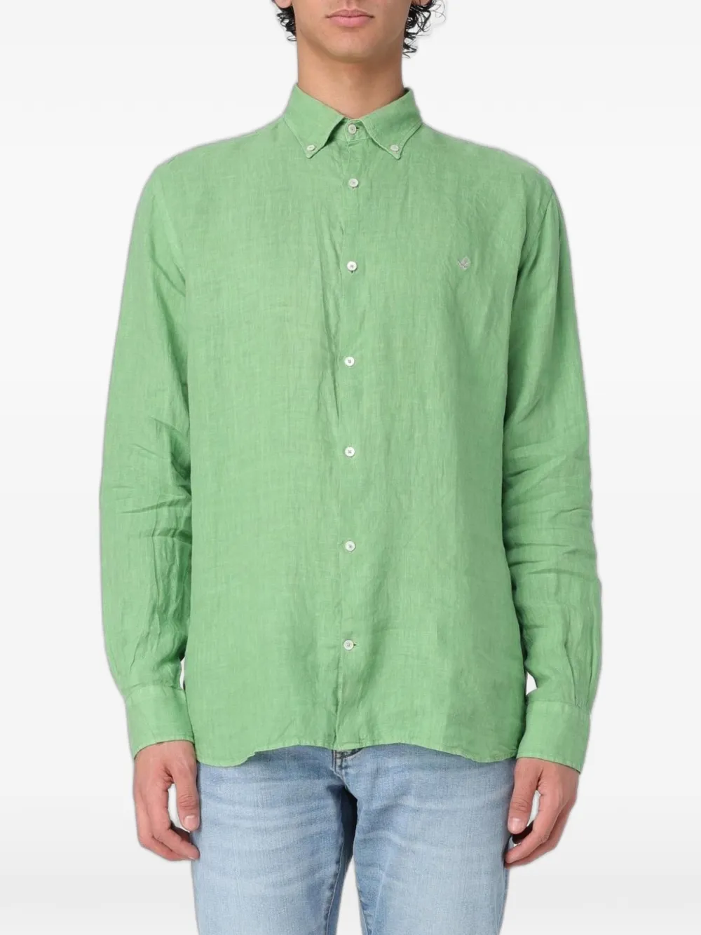 BROOKSFIELD embroidered-logo shirt - Grün