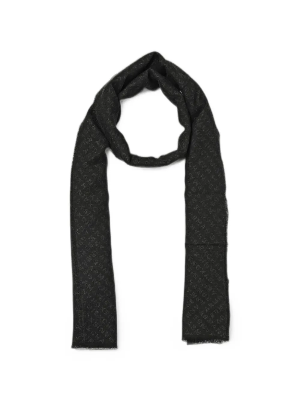 Emporio Armani logo-jacquard scarf - Nero