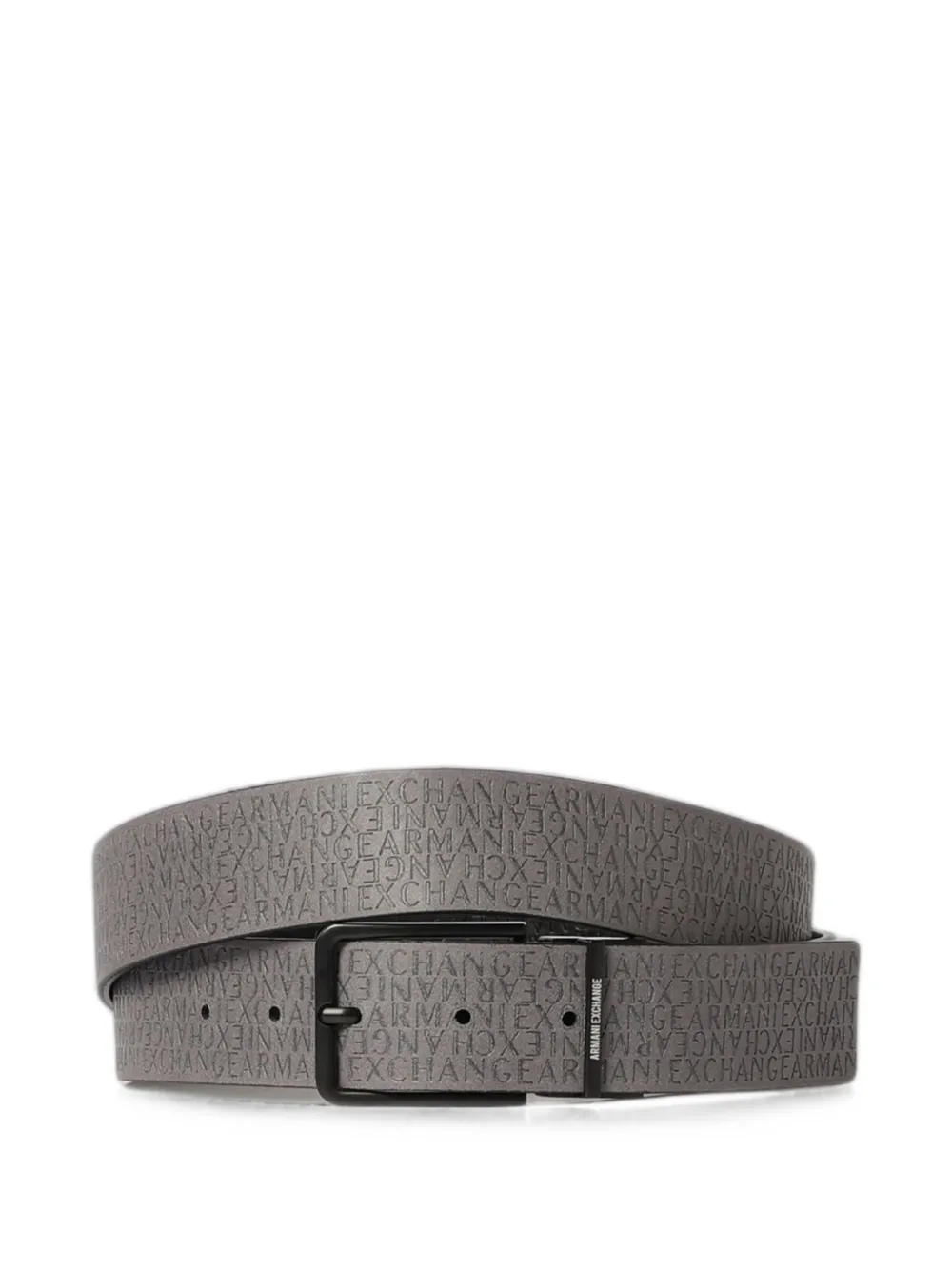 Emporio Armani Omkeerbare riem met logo-reliëf Zwart
