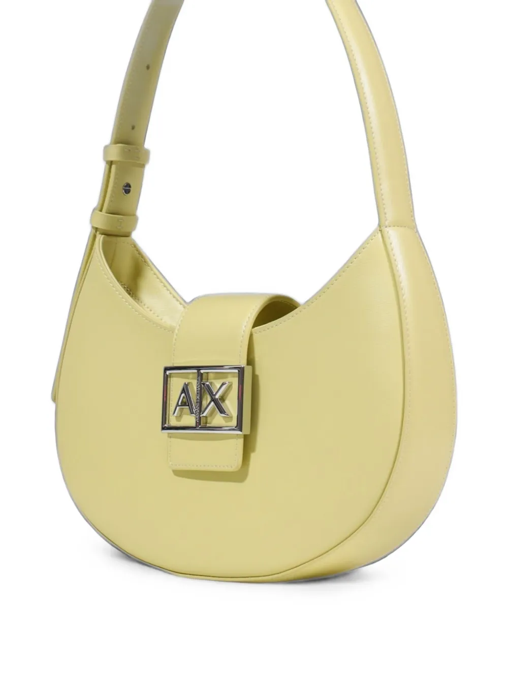 Armani Exchange logo-plaque shoulder bag Geel