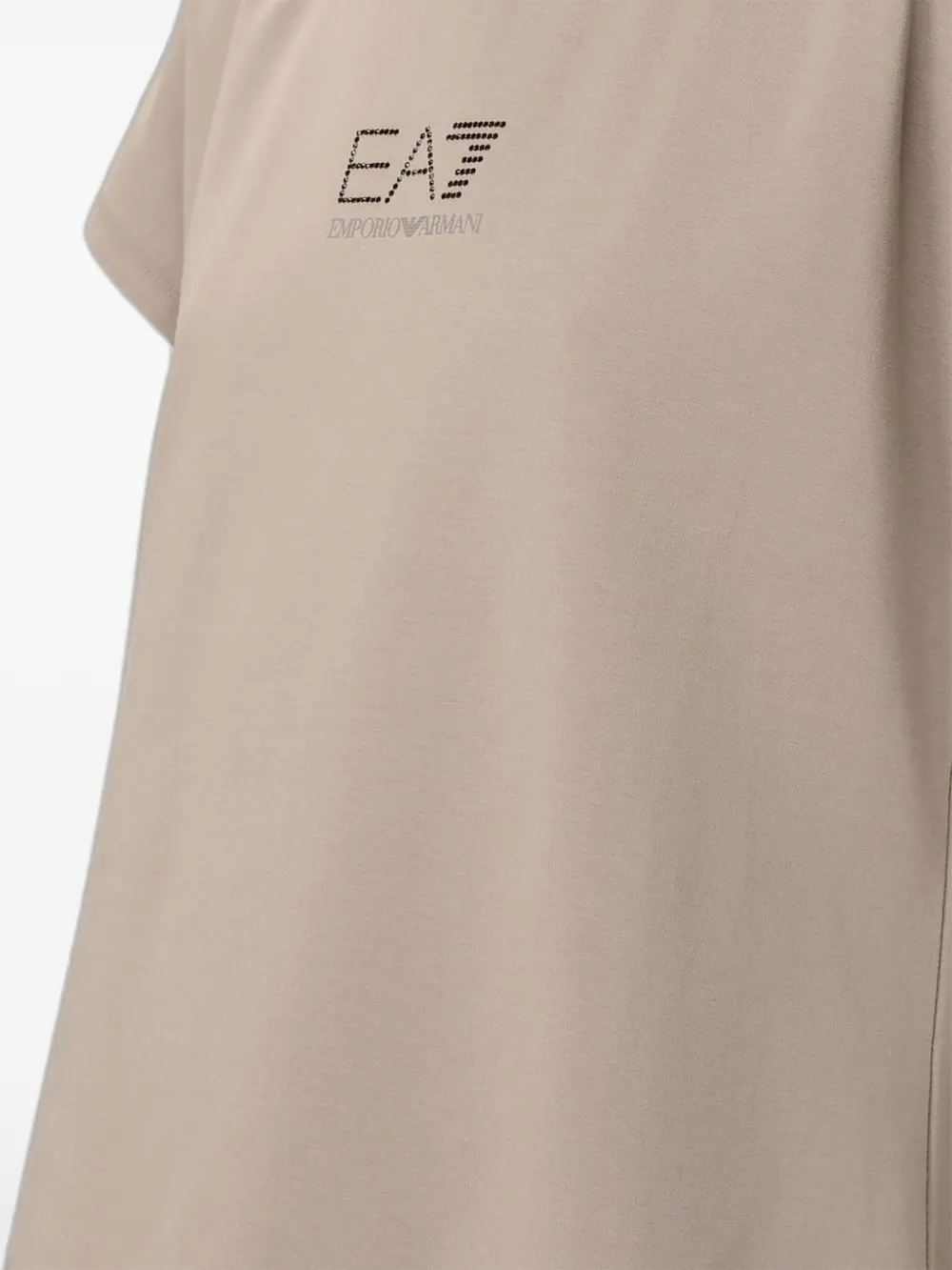Ea7 Emporio Armani Midi-jurk met logoprint Beige