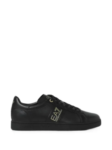 Ea7 Emporio Armani logo-print leather sneakers