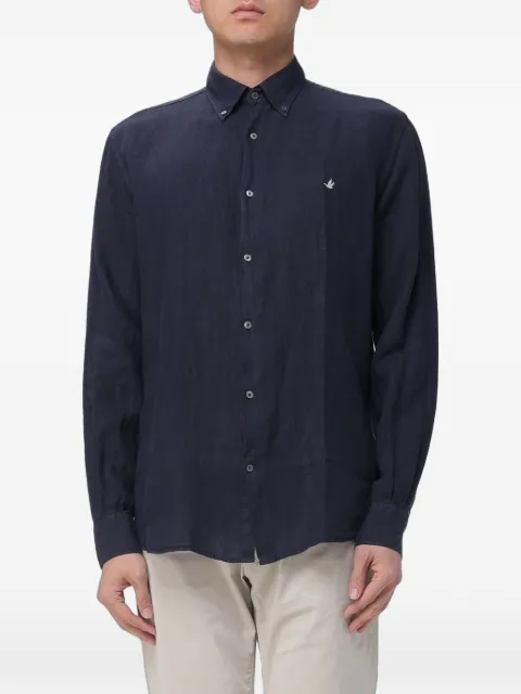 BROOKSFIELD camisa con logo bordado y botones