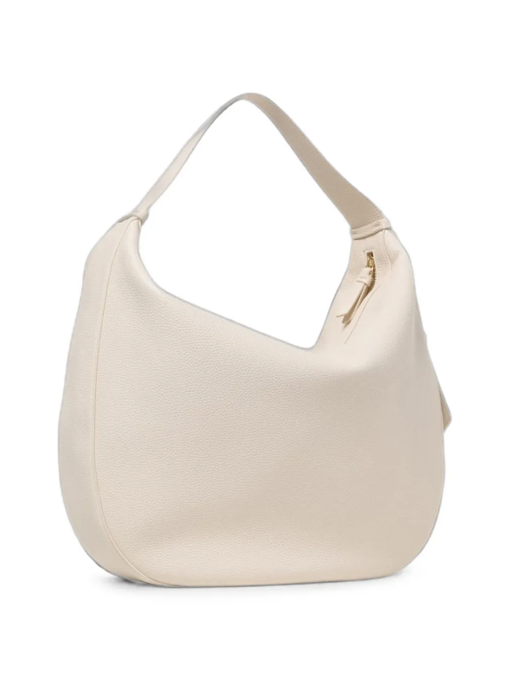 Emporio Armani pebbled logo-plaque shoulder bag - Bianco