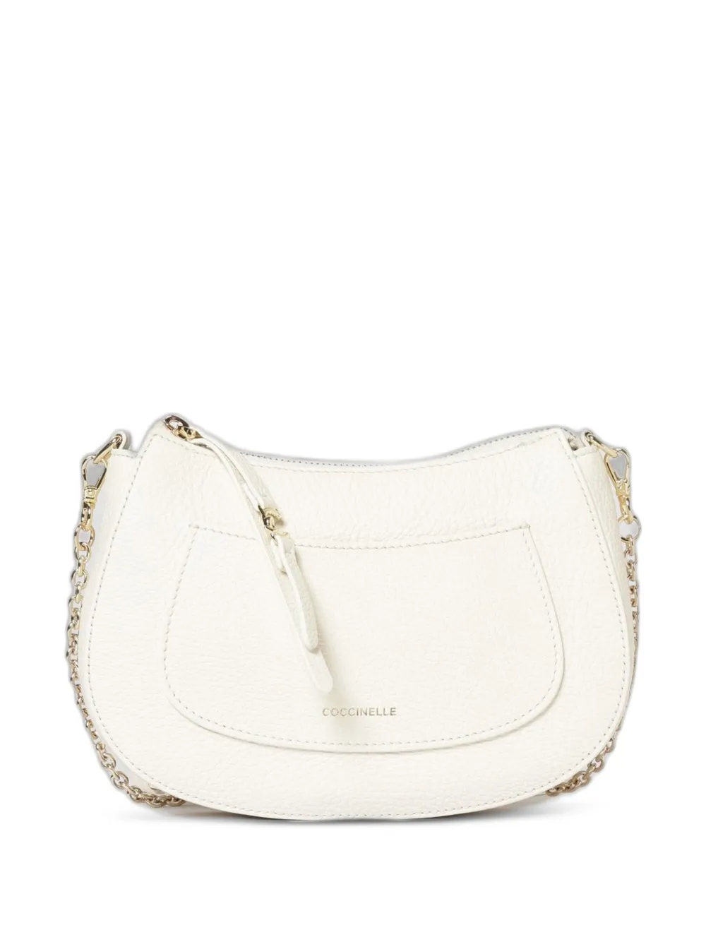 Coccinelle C-Easy grained leather shoulder bag - Toni neutri