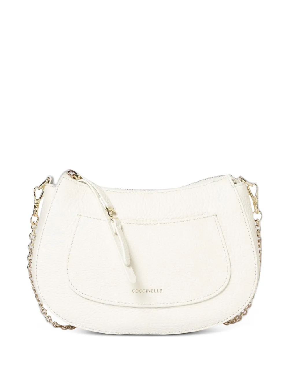 Coccinelle C-Easy grained leather shoulder bag - Nude