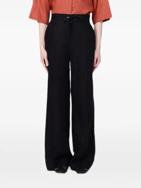 Colmar linen drawstring palazzo pants