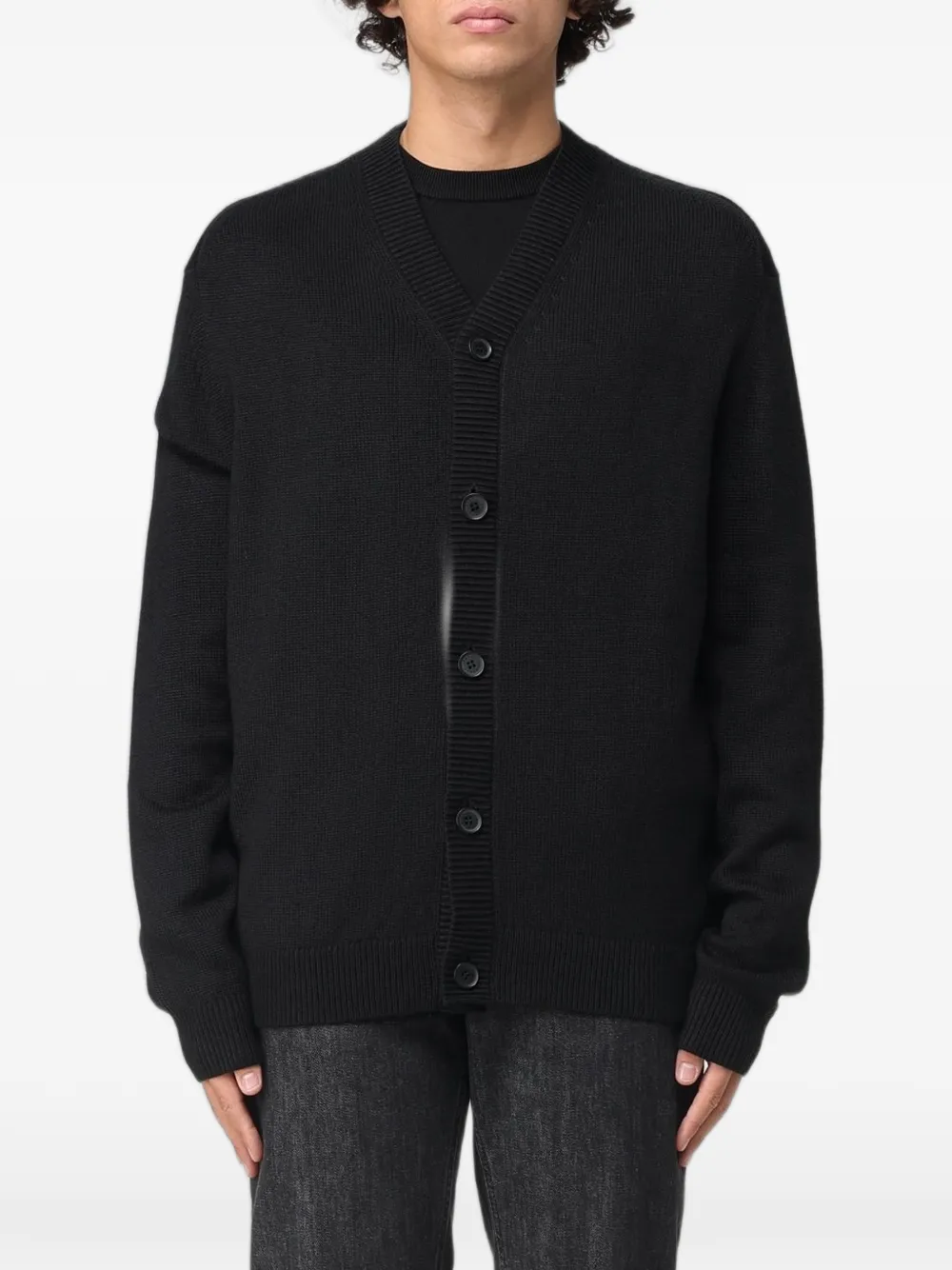 Emporio Armani V-neck cardigan - Schwarz