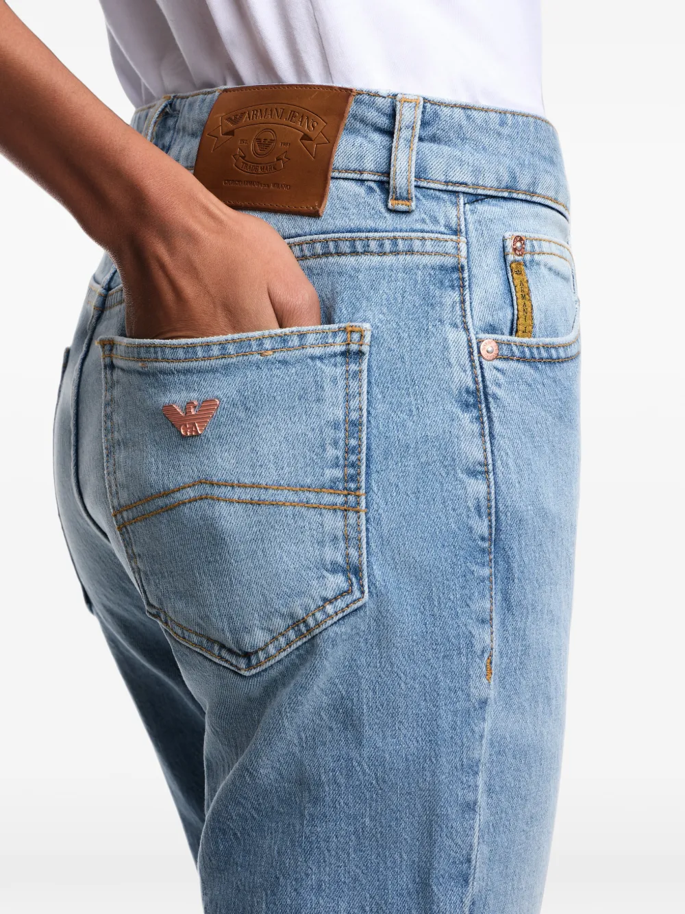 Emporio Armani J7J flared jeans Blauw