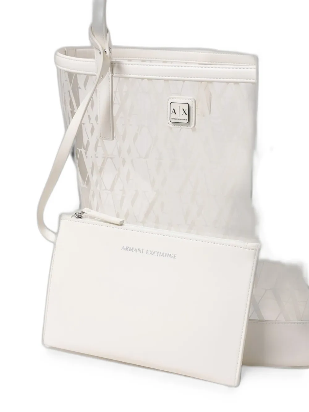 Emporio Armani Exchange shopper met logoprint Wit