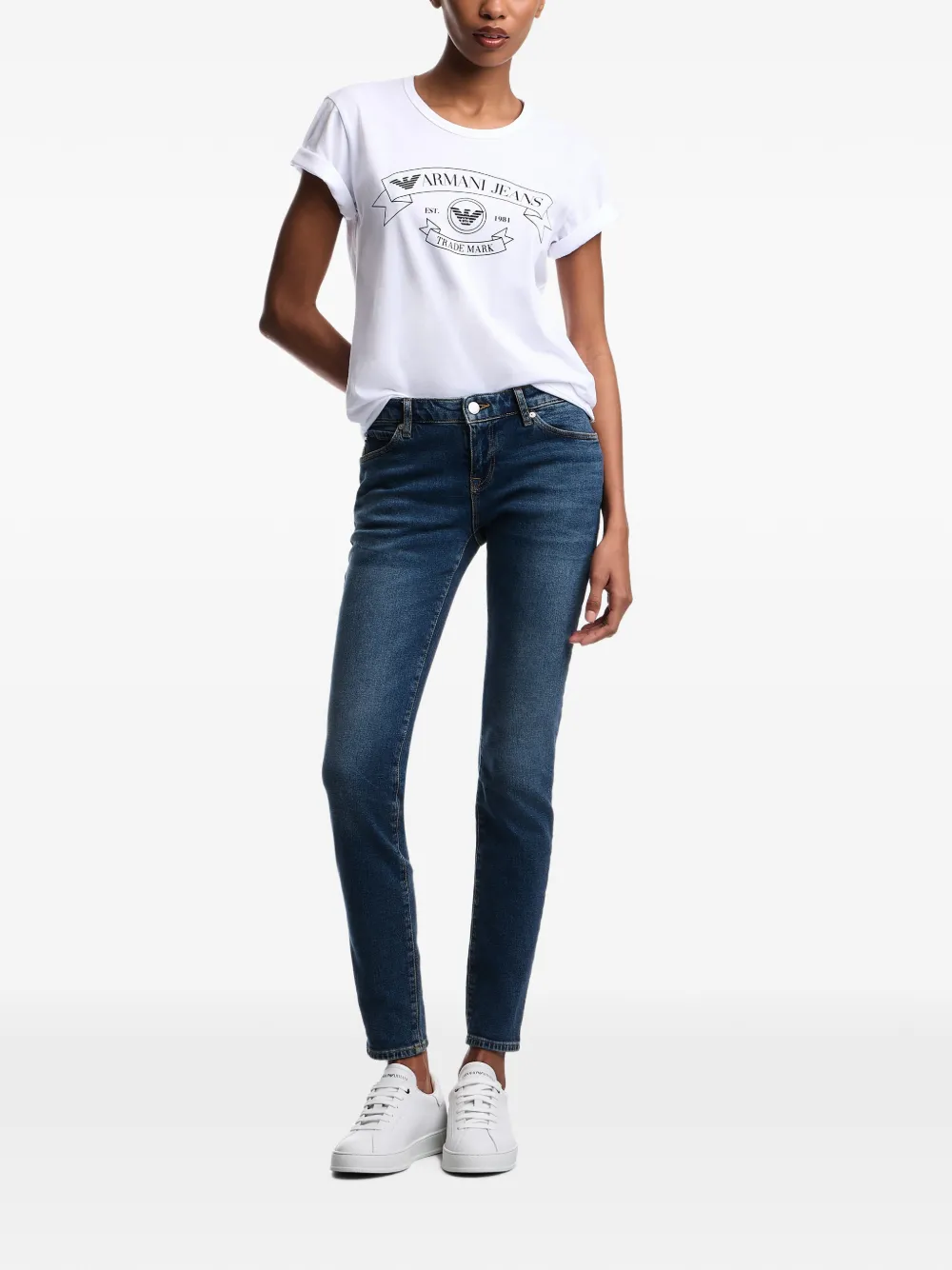 Emporio Armani J06 slim-fit jeans Blauw