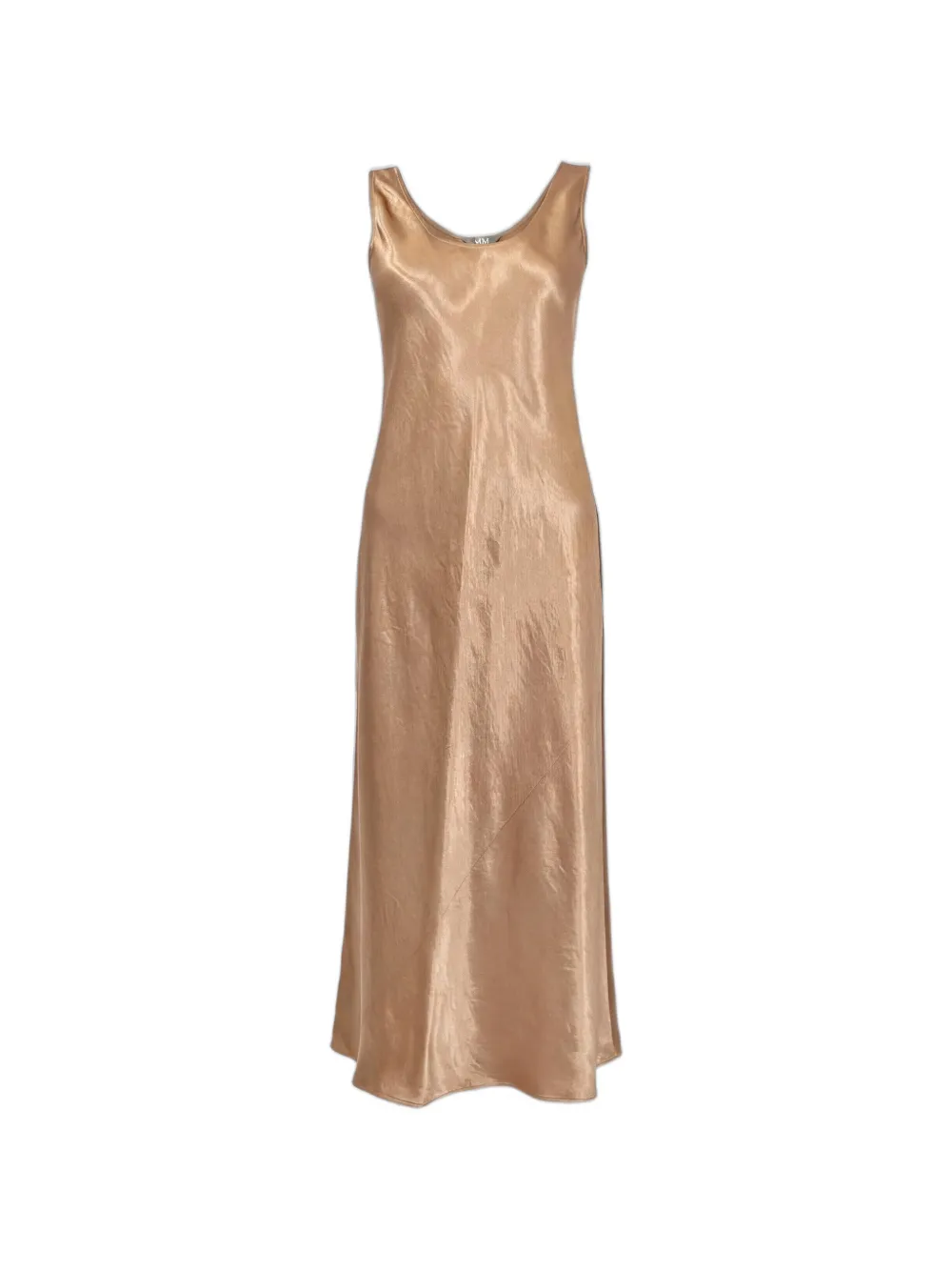 Max Mara satin-finish sleeveless midi dress - Toni neutri