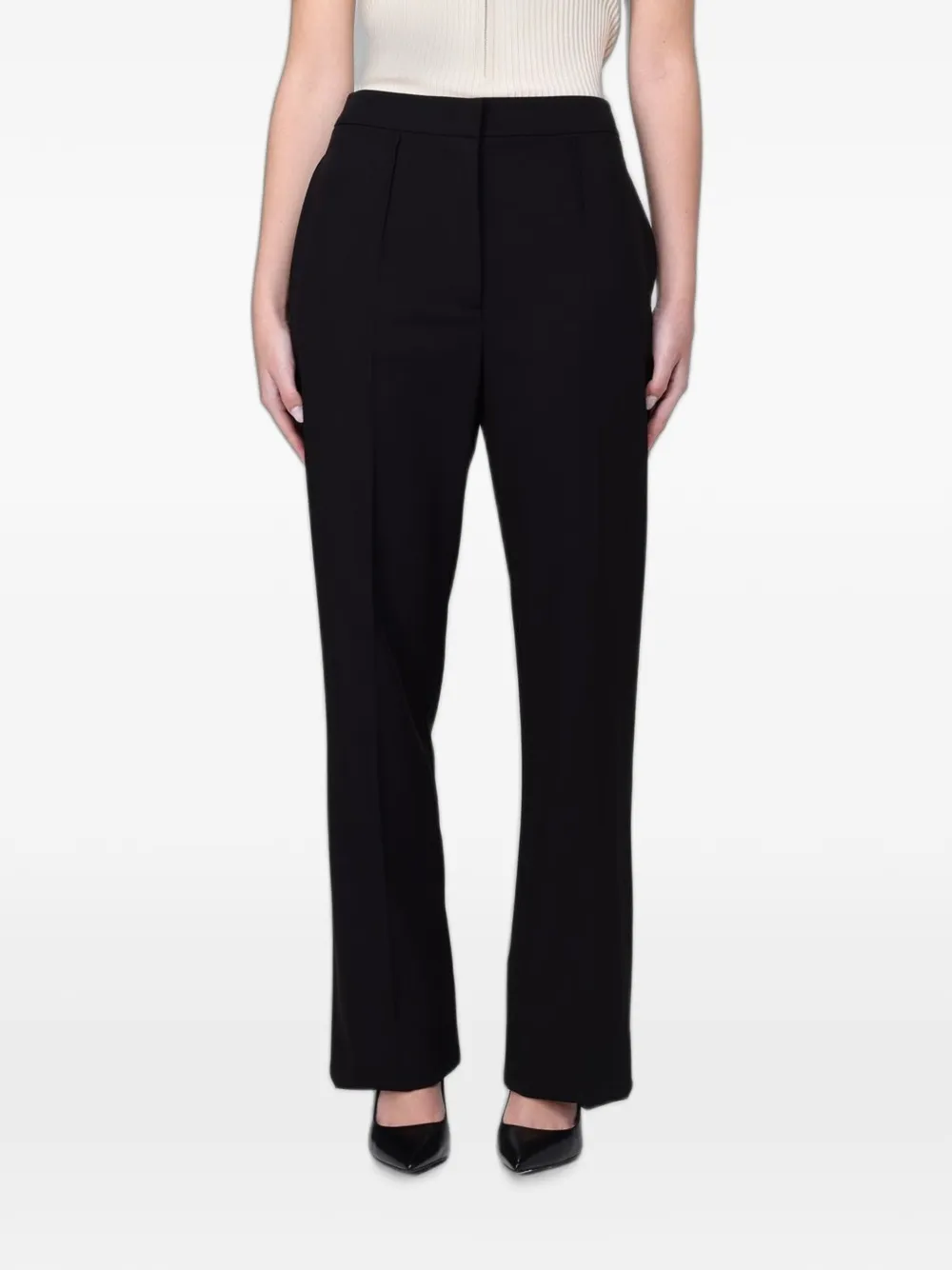 Patrizia Pepe slim-fit crepe trousers - Nero