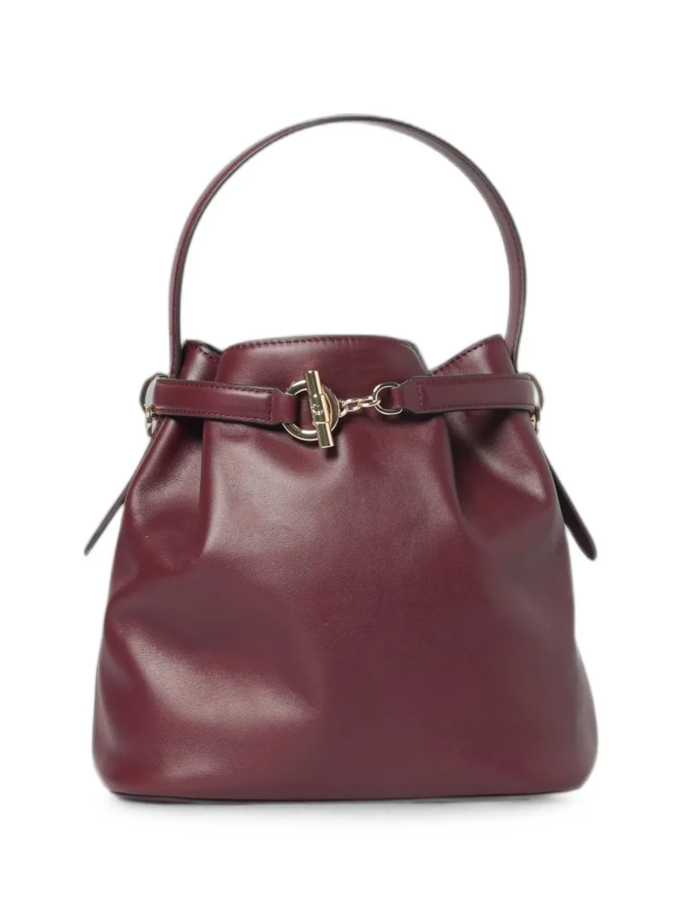 Lauren Ralph Lauren leather bucket bag - Rosso