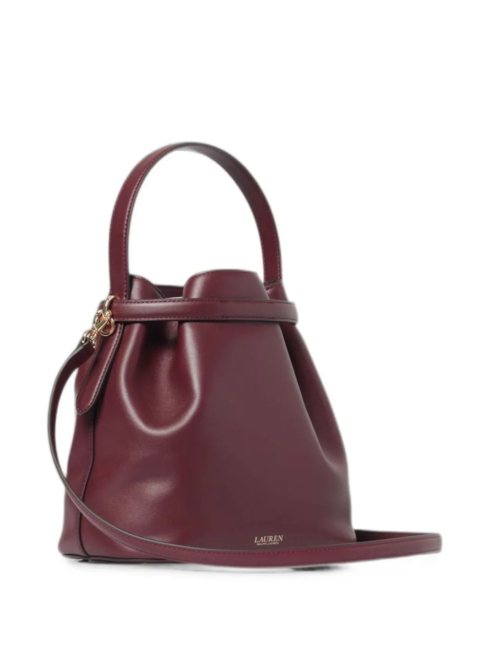 Lauren Ralph Lauren leather bucket bag - Rosso