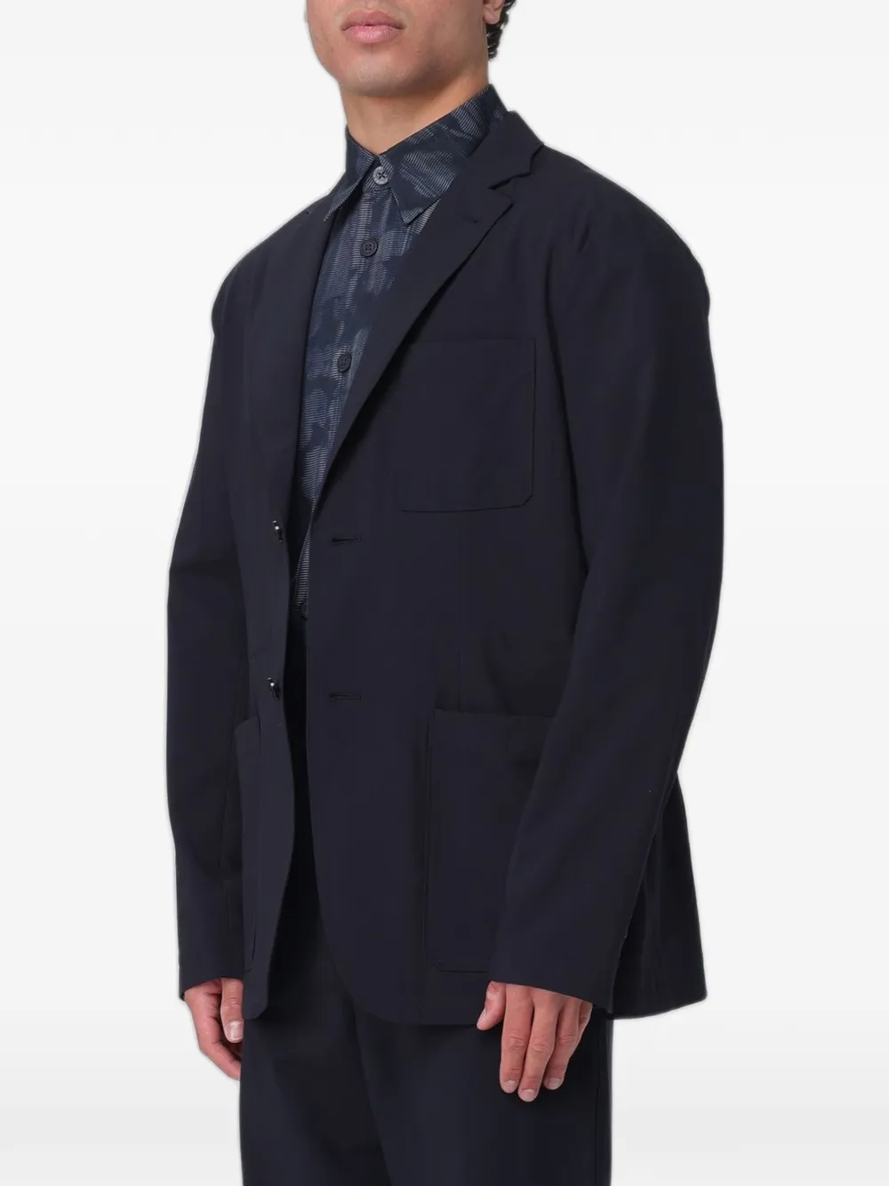 Armani Exchange Blazer met enkele rij knopen Blauw
